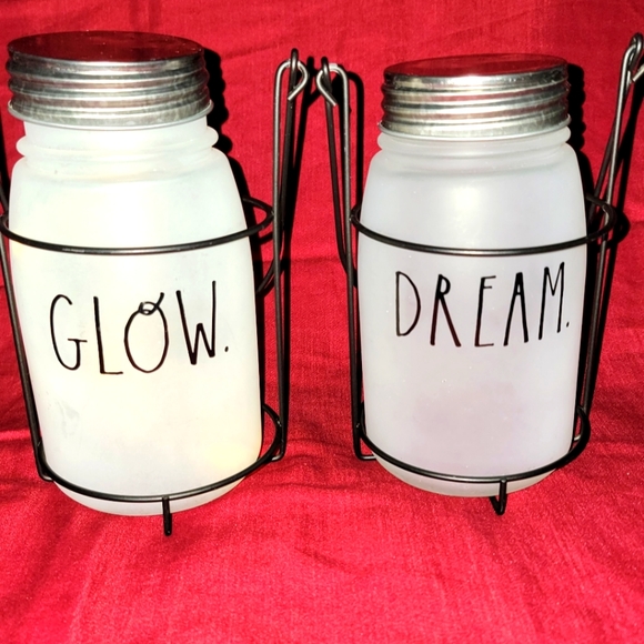 🌛🕯🌛🕯NWOT Rae Dunn Frosted Mason jar hanging metal Lanterns🕯🌛🕯🌛 - Picture 12 of 12